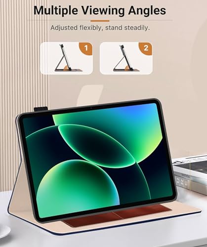 Image of TGK Flip Cover Case for Xiaomi Mi Pad 8 /8 Pro /Mi Pad 7 /7 Pro 11.2 inch Tablet with Stylus Holder (Blue)