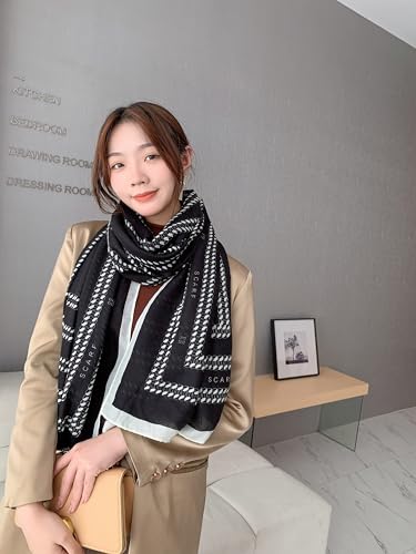 Image of Viscose Scarf for Women | Lightweight & Long | Stole for Women - Stylish Design | Neck Scarf, Hair Scarf, & Head Scarf for Women & Girls | All Season Accessory