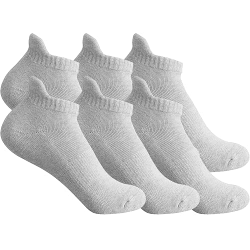 Image of Ankle Socks for Women and Men Heel Tab Athletic Socks Running Athletic Low Cut Tab Socks Sports No Show Sock 6 Pairs