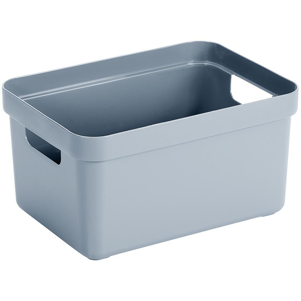 SunwareSigma Home Storage Box, Blue Grey, 13 Litre