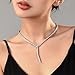 crayfomo Elegant Serpentine Necklace,Sterling Silver Exaggerated Snake Collarbone Chain, Light Luxury Fashion Jewelry for Women,Versatile High-End Statement Piece