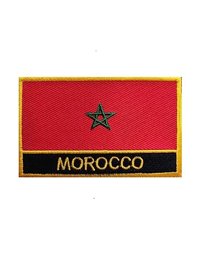 Ruoming Morocco Flag Patches, 1 PCS