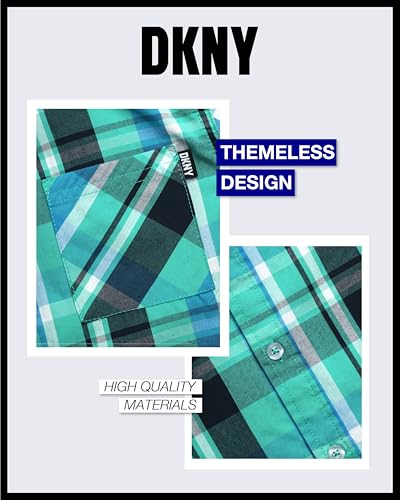 Dkny Boys' Shirt - Classic Fit Woven Short Sleeve Button Down Shirt thumb #4