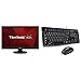 ViewSonic VA2246MH-LED 22 Inch Full HD 1080p LED Monitor with HDMI and VGA Inputs for Home and Office,Black & Logitech Desktop MK120 Durable, Comfortable, USB Mouse and Keyboard Combo