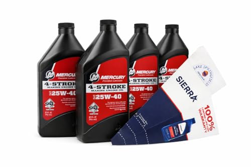 Aceite de motor Mercury Marine 25W-40 4-Stroke 4 cuartos