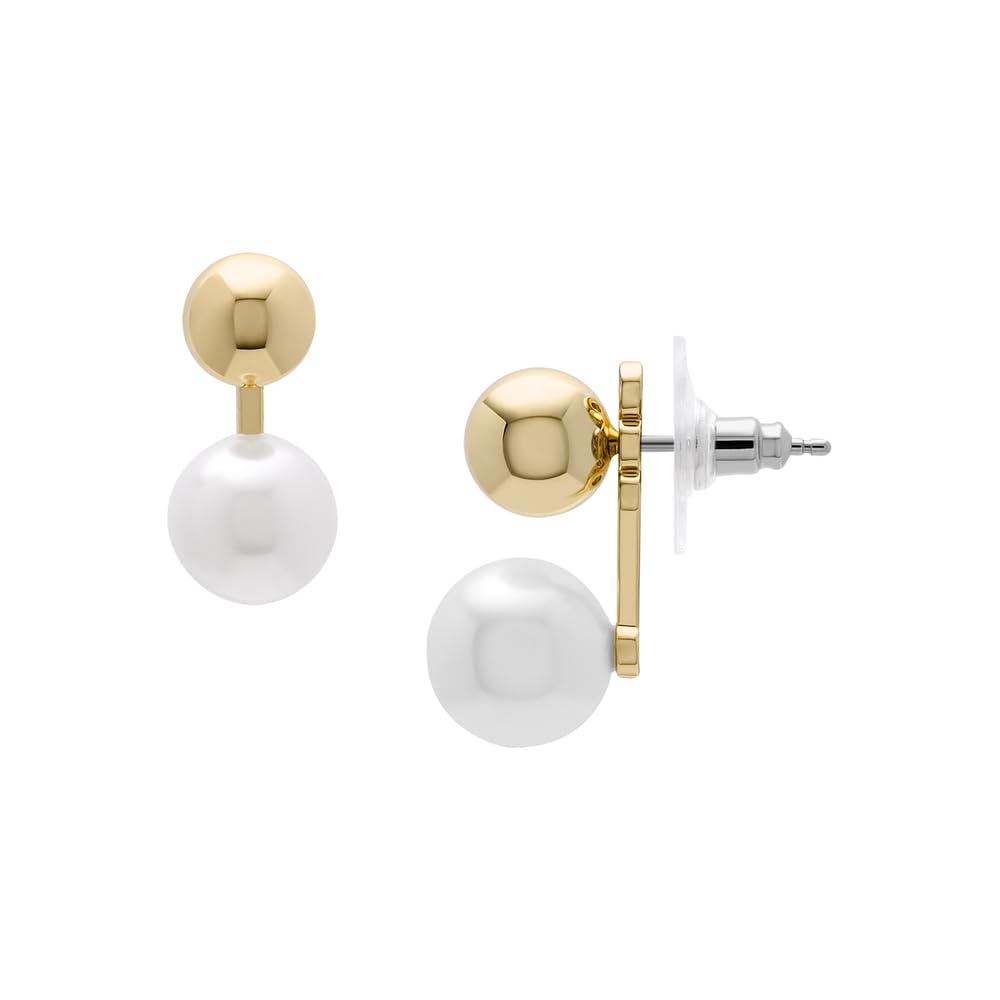 Fossil Women's brass with post/stud closure Earrings