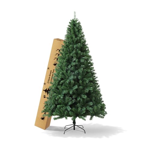 LEIVESTE-Albero di Natale Artificiale 180 cm Super Folto e Realistico Facile da Montare,800 Rami Christmas Tree per Decorazioni Natalizie,Supporto in Metallo