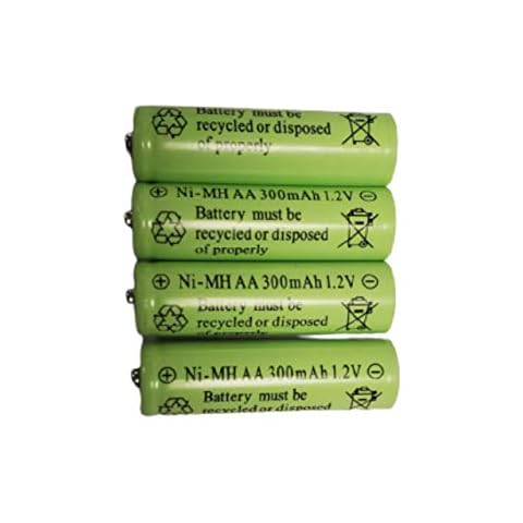 4 X AA Rechargeable Solar Power Batteries 300mAh 1.2V NI-MH Garden Lights Pack Of 4 Cover