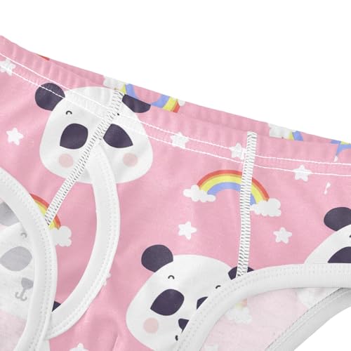 CHIFIGNO Cute Panda Rainbow Pink Briefs for Boys Soft Cotton Underwear Toddler Boys Printed Underwear Briefs4
