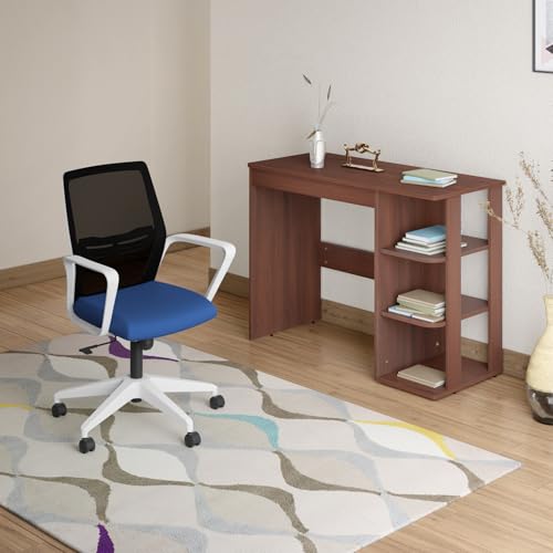 Image of Interio by Godrej EWA Study Table with Vurv Chair Set, Royal Blue and Brown, 1- Year Warranty, Knock Down - Assembly Required