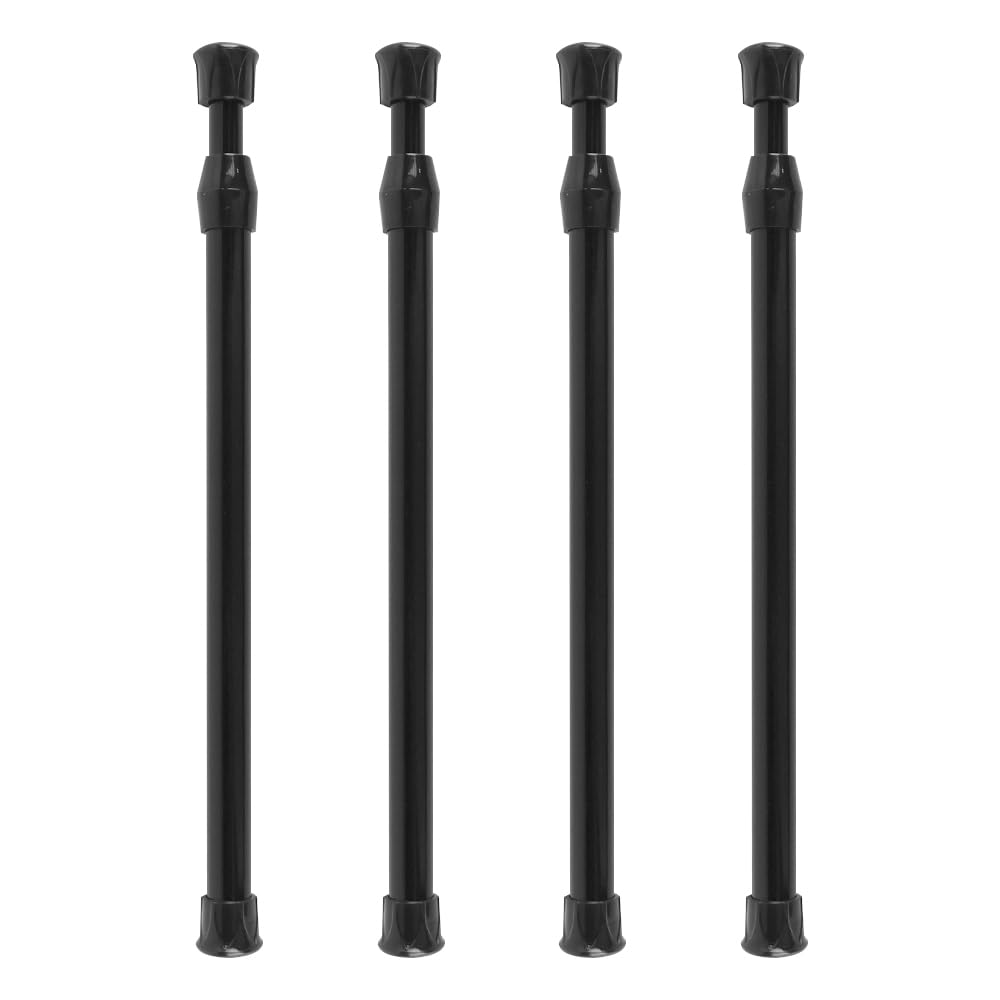 Laroal 4 Spring Tension Curtain Rod Adjustable Spring Curtain Rod 25-40cm No Drill Window Rod Stainless Steel Pressure Closet Pole Shower Curtain Rod Portable Expandable