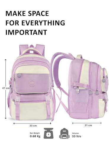 Image of Lavie Sport Twilight Laptop Backpack | 33 Liters | Fits Upto 16 Inch | Laptop Compatiable | Rain Cover | Gift for Boys & Girls