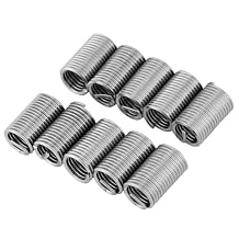 10 Pcs Wire Insert Thread 304 Stainless Steel Wire Screw Sleeve Inserts Thread Repair Kit Wire Thread Repair Insert M8x1.25x3D Used in Various Low Strength Materials