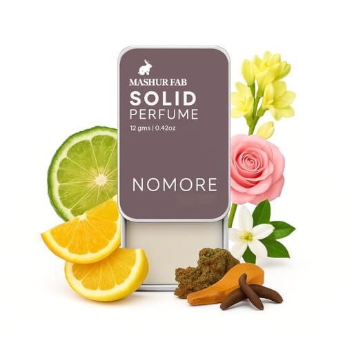 Image of Plant-Based Solid Perfume - Alcohol-Free Oud & Nomade - Non-Oily, Powerful Natural Scent for All Genders (NOMORE)