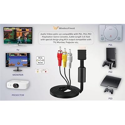 سلك محول شاحن التيار المتردد وكابل AV لجهاز Sony PlayStation 2 PS2 Slim A/C 70000 9000 SCPH-70000 مجموعة أسلاك شحن الفيديو والصوت البديلة لوحدة التحكم في الألعاب
