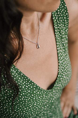 Silver Cowrie Necklace, Small Shell Pendant, Stainless Steel Chain Necklace, Bridesmaids Gift For Her, Minimalist, Layering, Shell Necklace #TOP6