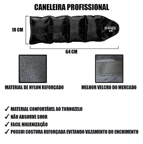 Par Caneleira Tornozeleira de Peso 6 Kg