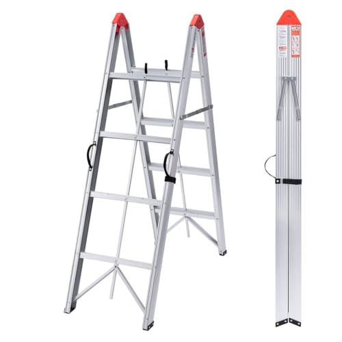 サンワダイレクト 脚立 折りたたみ式 スリム スティック状 4段 軽量 アルミフレーム 耐荷重150kg 踏み台 コンパクト 150-SNCSTL62