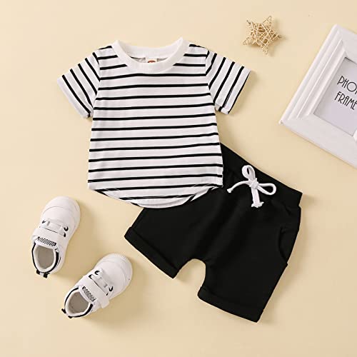 Toddler Baby Boys Summer Clothes Set Short Sleeve T-Shirt and Shorts Outfit2