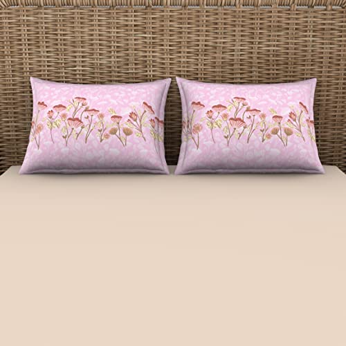 Image of Spaces 100% Cotton Bedsheet Large Anti Viral Soft Feel Skin Safe 144 Tc Beige Bedsheet King Size Bed Cotton