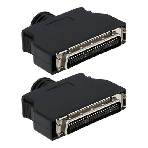 eMagTech 2PCS SCSI 50 Pin Maschio Tipo di Saldatura Spina Connettore Shell Kit con Scudo Adatto Per Il Collegamento Del Cavo