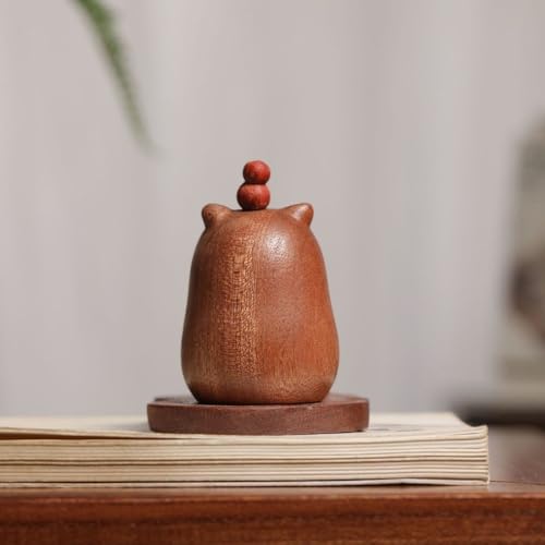 Support de téléphone Capybara en bois et figurine de bureau - 4
