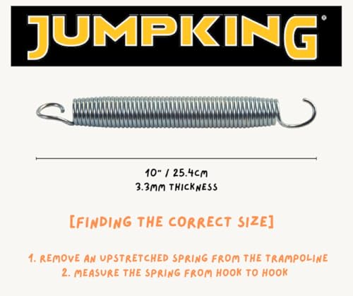 JumpKing Heavy Duty 10-inch Stainless Steel Trampoline Springs (Set of 20) including Tool