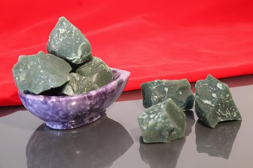 Large 1.25-2.0&rdquo; Natural Green Jade Raw Crystals Stones for Meditation, Chakra, Reiki, Crystal Grid, Energy Work, Wire Wrapping, Tumbling & Spiritual Home Decor