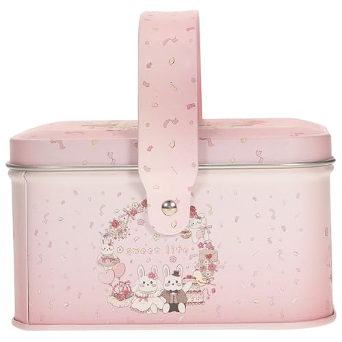 BAZEITFLOW 蓋付きブリキ箱 キャンディ収納容器 装飾用属ケース ビスケット缶 お祭り用小型保存箱 ジュエリー収納 コインや工芸品の整理に適したコンパクトなティンプレート容器