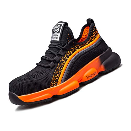 NC Chaussures de Travail Professionnelles, Embout en Acier, Chaussures de Travail Anti-Extrusion, Anti-Coup de Couteau, antidérapantes, Respirantes pour Hommes et Femmes