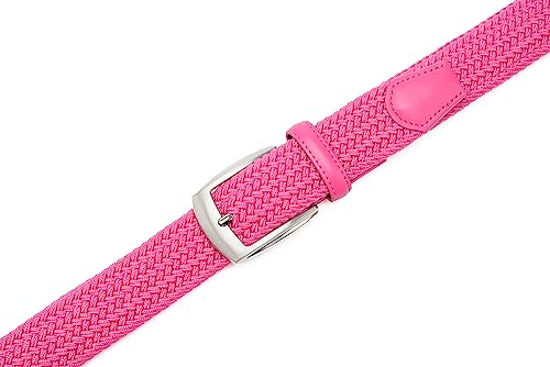 Image of Fabio Valenti Canvas Elastic Fabric Woven Stretch Braided Belts for Men Women Junior with Multicolored /Full Sizes