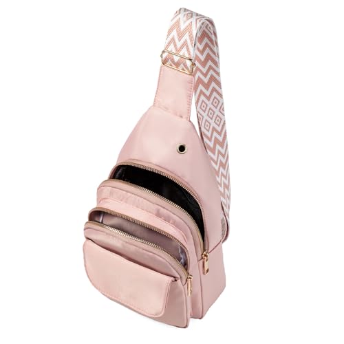 Image of AOSTIHOT Small Sling Backpack Crossbody Sling Bag for Women, Casual Chest Daypack Cross Body for Travel Running Hiking Multicolor