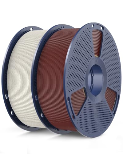 Image of SUNLU 2KG Marble PLA Filament 1.75mm, Brick Red+Chestnut Brown | Realistic Stone Veining & Matte Finish, Marble Texture, Ideal for Architectural Models and Decor, 1kg Spool