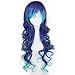 Long Curly Mermaid Costume Wig for Women Hair Unisex Adult Cosplay Wig Halloween Hair