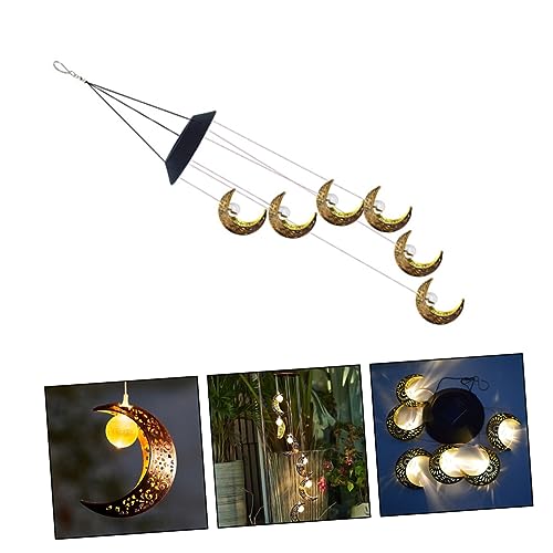 Yardwe 5 Unidades Lâmpada De Carrilhão De Da Lua Decoração Led Jardim Pendurado Lam Sinos De De Luz