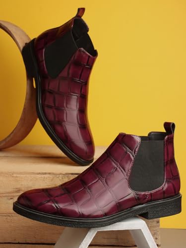 Image of Carlton London Men's Chelsea Slip-On Round Toe Comfortable Boot