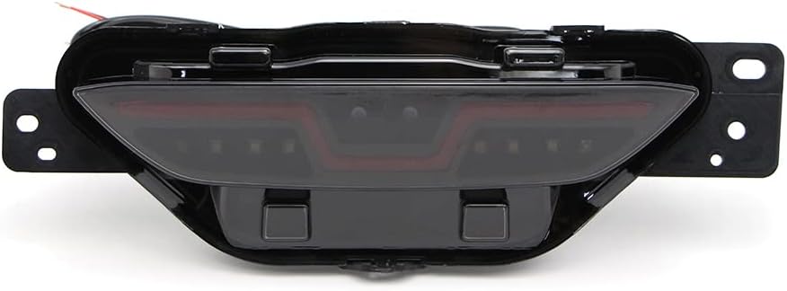 Dreamseek Rear LED Fog Brake Light for TOYOTA C-HR CHR 2016 2017 2018 2019 2020 2021 Tail Bumper Reflector Reverse Stop Signal Lamp Replacement (Smoke Lens)