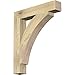 Ekena Millwork BKT04X24X28THR05RDF Thorton Block Rustic Wood Bracket, 24" D x 28" H, 4" W Douglas Fir (Rough Sawn)