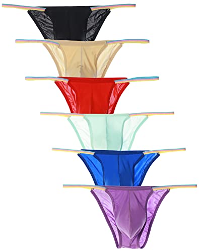 WINDAY Men Briefs Low Rise Ice Silk Triangle Bikini Briefs and Underwear B622
