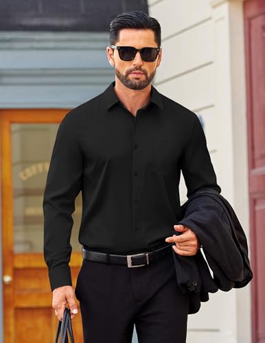COOFANDY Mens Dress Shirts Long Sleeve Business Casual Button Down Shirts Regular Fit Formal Shirts2