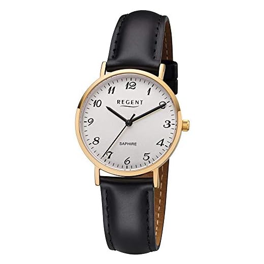 REGENT Damen Analog Quarz Uhr mit Leder Armband 12100672