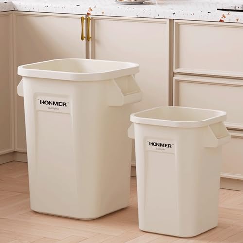 Caneca de basura blanca con tapa capacidad 24L miniatura 4
