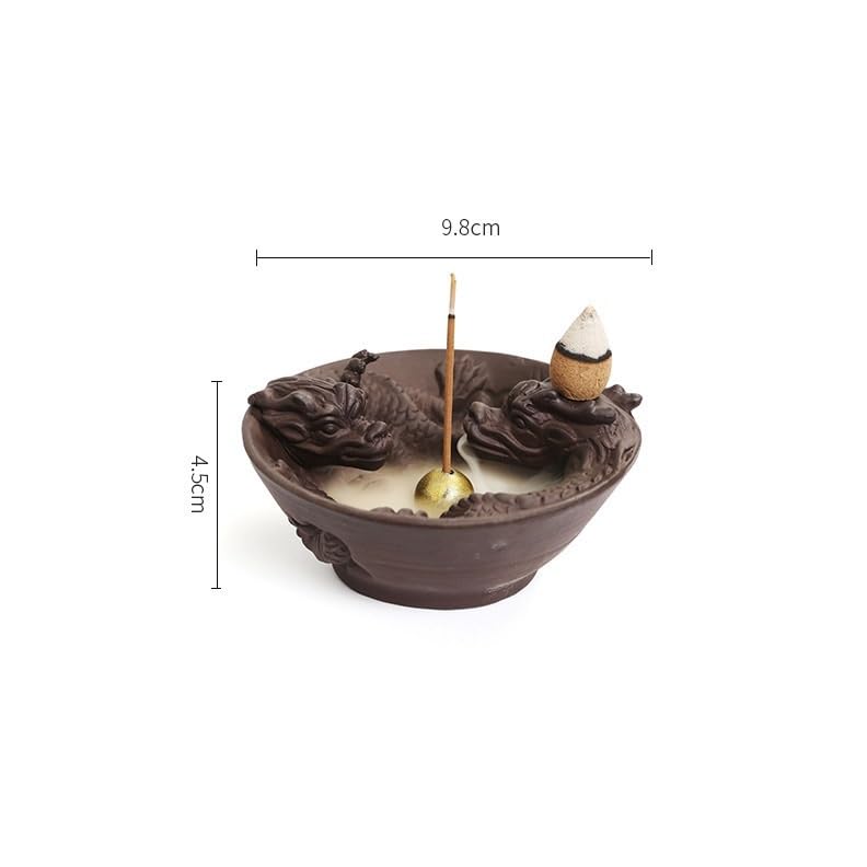Brûleur d'encens à reflux cascade en sable violet pour la méditation zen - 2