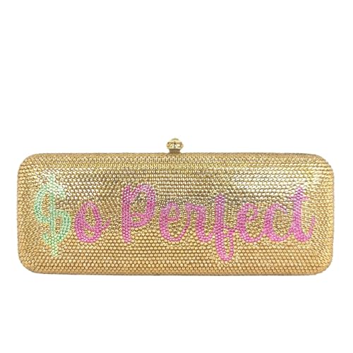 Pochette à strass dorée pour ranger vos essentiels de soirée chic