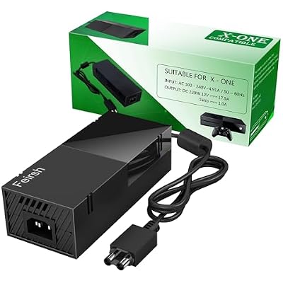 Xbox One Power Supply, [QUIET VERSION] Xbox One Power Brick Charger Cord Replacement for Xbox One, AUTO 100V-240V Worldwide Use
