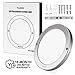 Youtob LED Flush Mount Ceiling Light, 15W 100 Watt Equivalent, 1200lm Brushed Silver Round Lighting Fixture for Closets, Kitchens, Stairwells, Basements, Bedrooms, Washrooms (Cool White 4000K)