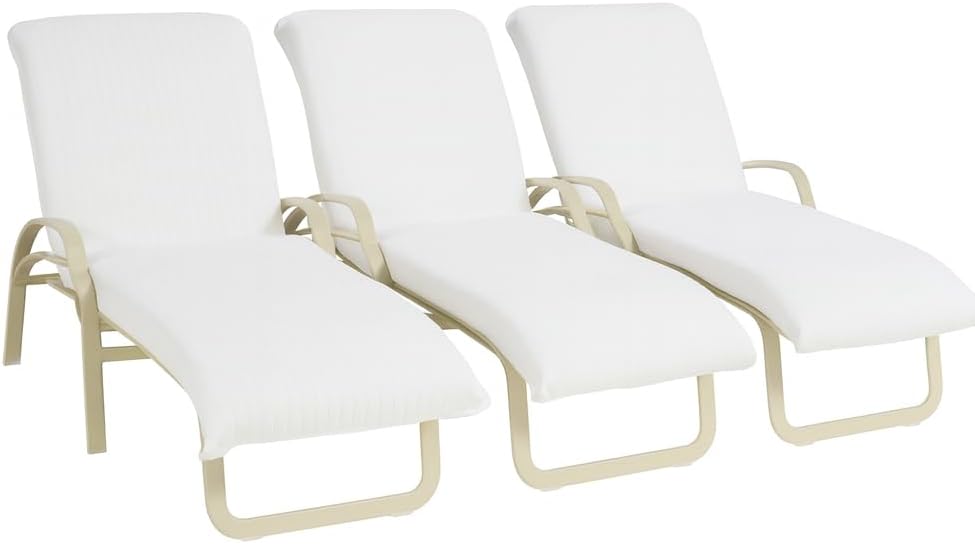 | Fitted Velour Stripe Terry Cloth Chaise Lounge Cover – Soft, Luxurious, and Absorbent Cotton Pool Chair Towel | Secure-Fit, Fade-Resistant, Spa-Quality Cover for Pool & Beach Loungers