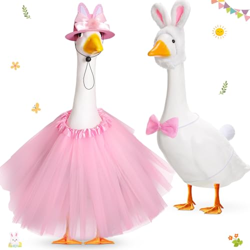 Costume oie en ciment de 58 cm ajustable thème lapin de Pâques