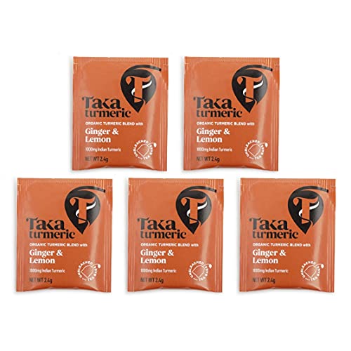 ターメリックティー タカターメリック ジンジャー&レモン 5ティーバッグ(箱なし)【カフェインフリー】