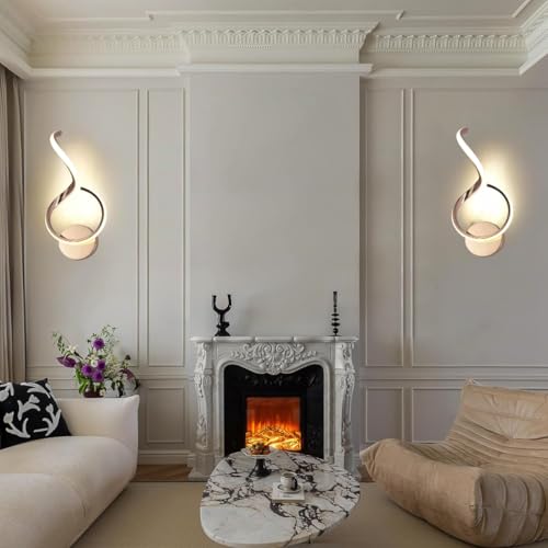 Image of Groeien 15W Modern 3 Color LED Wall Sconce Teardrop Glow Wall Light for Bedroom Living Room Corridor Lighting Fixtures Wall Mount(Warm+Natural+Coolwhite)(Teardrop Glow)